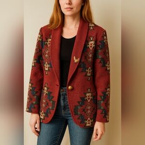 Vintage Carlain Coast Red Western Blazer/Coat